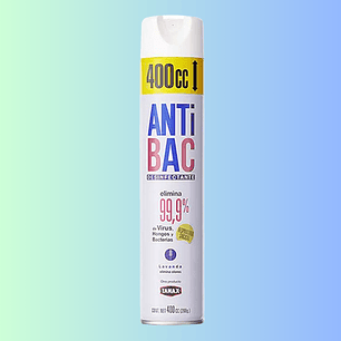 Desinfectante de Ambientes y Superficies Aerosol Antibac 400 cc