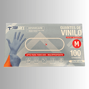 GUANTE DE VINILO AZUL 100u