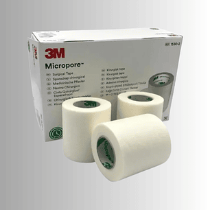 TELA MICROPORE 5CM X 9.1MT S/D BLANCA