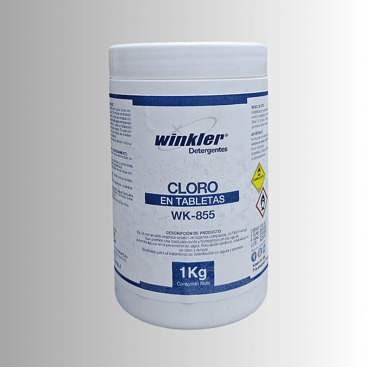 CLORO EN TABLETAS TRIPLE ACCION ENV. 1kg. WK-855TA 1