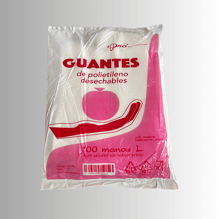 Guante de polietileno (bolsa x100 unidades) 2