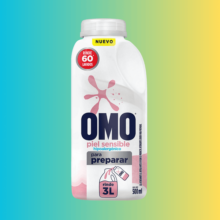 DETERGENTE LÍQUIDO OMO PARA DILUIR PIEL SENSIBLE 1