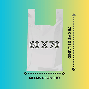 BOLSA CAMISETA JUMBO 60 X 70, 100un