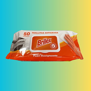 Toallitas Húmedas Antigrasa Brillex (50 u)