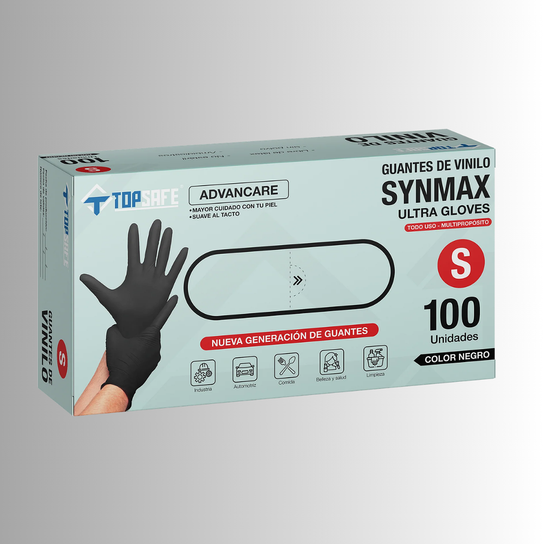 GUANTE DE VINILO NEGRO 100u 1