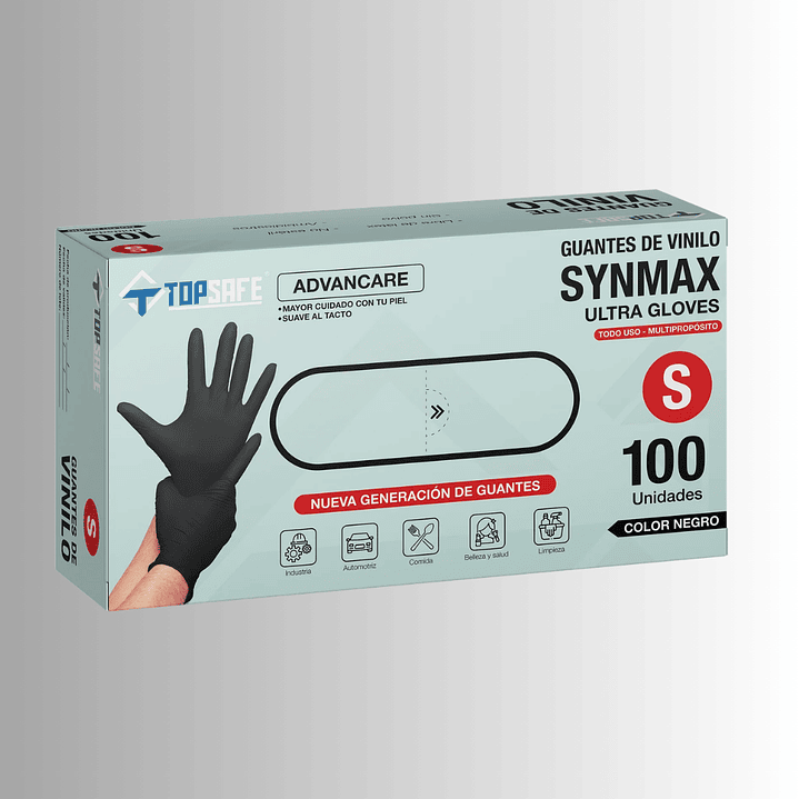 GUANTE DE VINILO NEGRO 100u 1