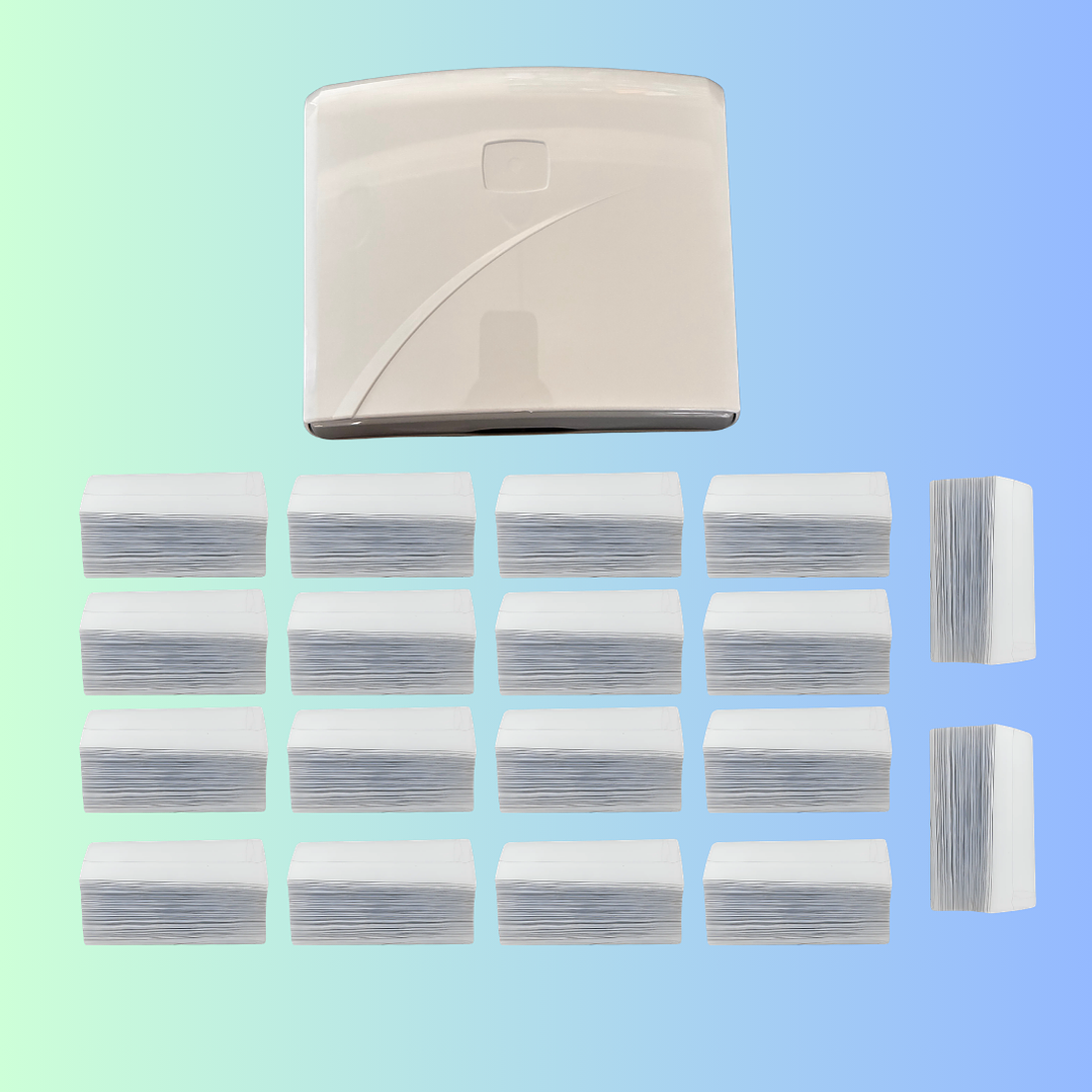 PACK DISPENSADOR MAS TOALLA INTERFOLIADA 1