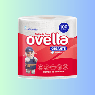 TOALLA DE PAPEL PREPICADA 100 METROS OVELLA