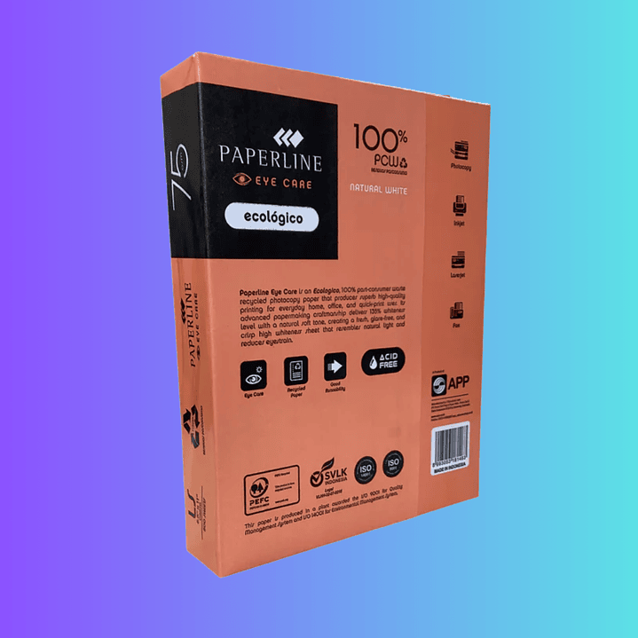 RESMA DE PAPEL CARTA ECOLÓGICA PAPERLINE EYECARE (500 HOJAS) 1