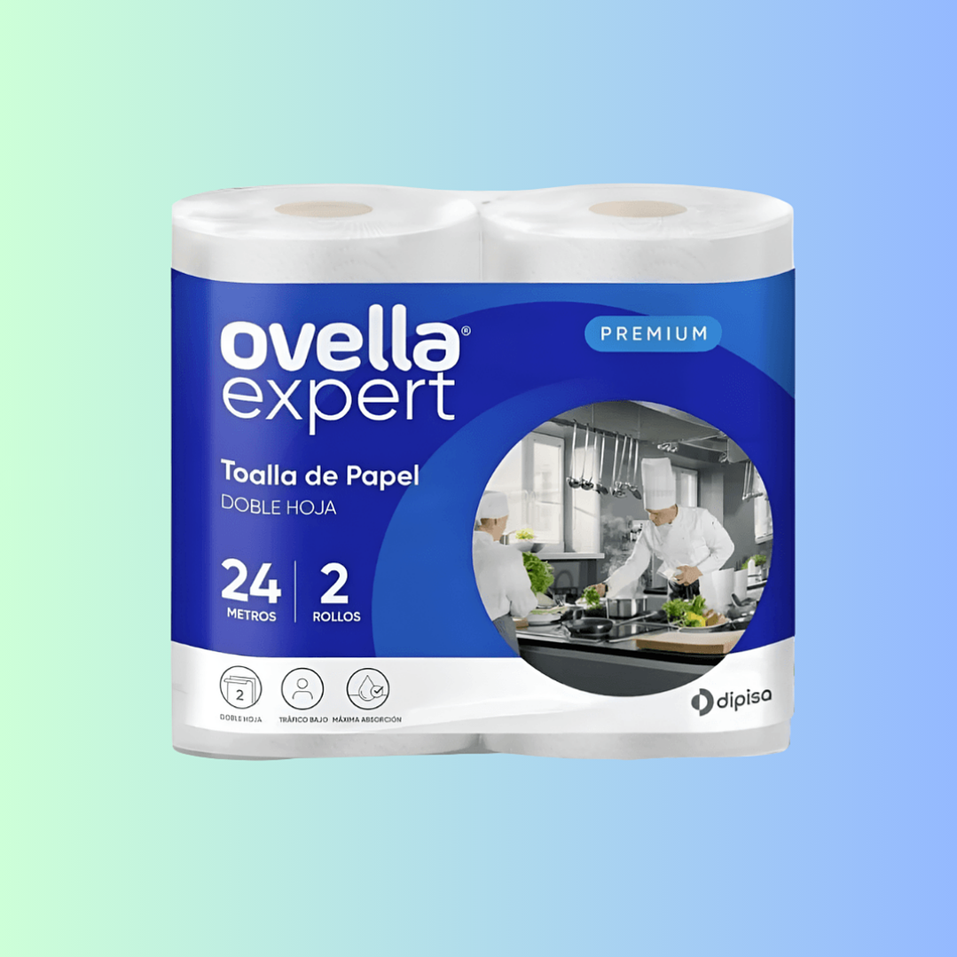 TOALLA DE PAPEL OVELLA EXPERT - DOBLE HOJA (PACK 2 ROLLOS) 1