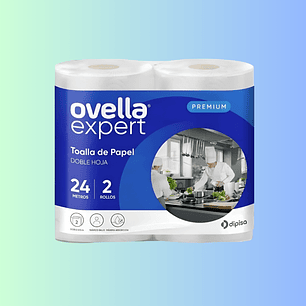 TOALLA DE PAPEL OVELLA EXPERT - DOBLE HOJA (PACK 2 ROLLOS)
