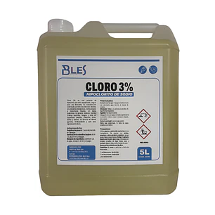 HIPOCLORITO DE SODIO AL 3% (CLORO) 5LT