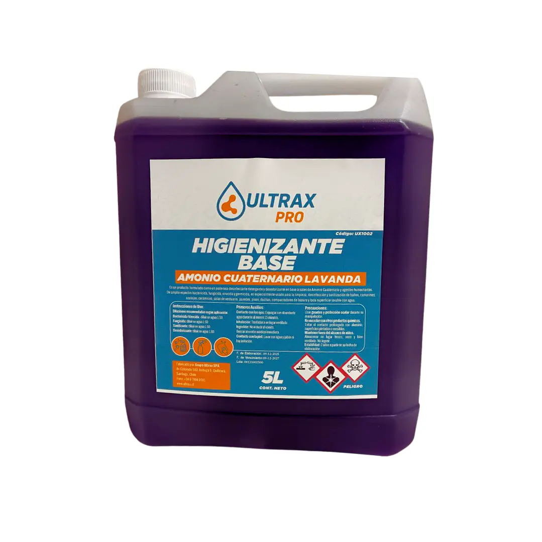 DETERGENTE HIGIENIZANTE NEUTRO CONCENTRADO AROMA LAVANDA 5LT (AMONIO CUATERNARIO) 1