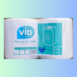 TOALLA DE PAPEL INDUSTRIAL JUMBO 250 XXL