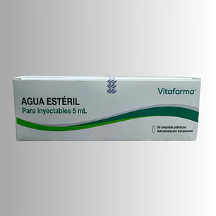 AGUA BIDESTILADA 5 ML AMPOLLA (ACU LIFE), CAJA 50u