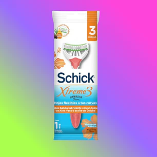 Maquina de Afeitar Schick Xtreme 3 Rosa Hawaiian Tropic