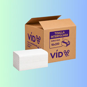 TOALLA INTERFOLIADA VID CAJA DOBLE HOJA 18X200