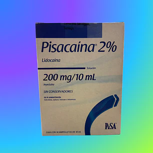 Lidocaína 2% 10 ml Caja 10 Unidades