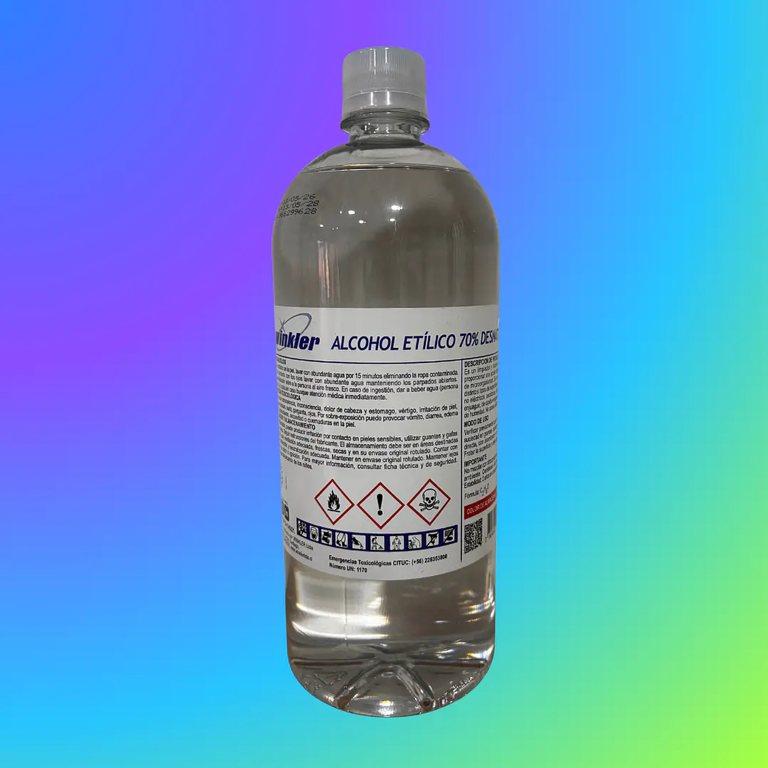 Alcohol Desnaturalizado al 70% Winkler 1 Litro 1