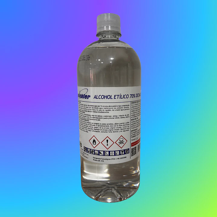Alcohol Desnaturalizado al 70% Winkler 1 Litro 1