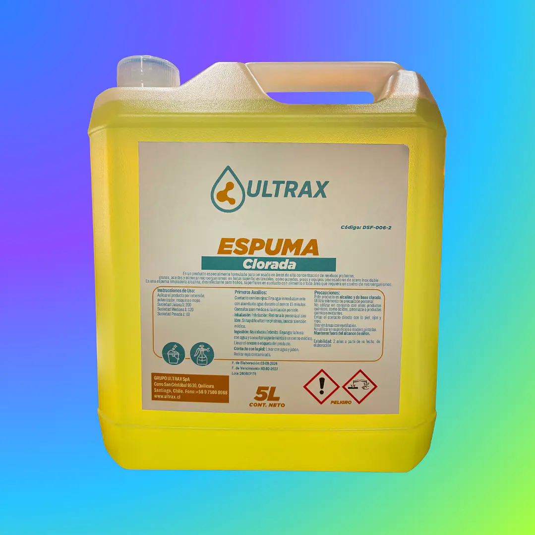 ESPUMA CLORADA SOLUCIÓN 3% - ENV 5L 1