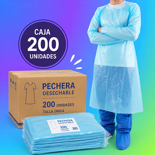 PECHERA DESECHABLE INDIVIDUAL CON MANGAS Y OJAL X 200u