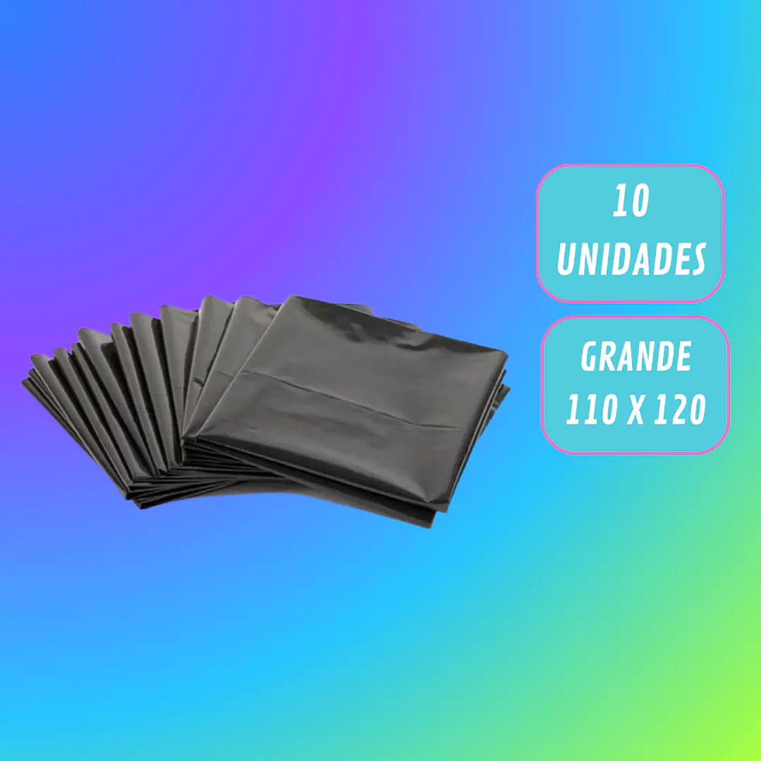 BOLSA DE BASURA 110 X 120 CARGA PESADA 10u 2