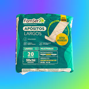 Apósitos Largos FamSet 50 × 16 cm – 20 Unidades