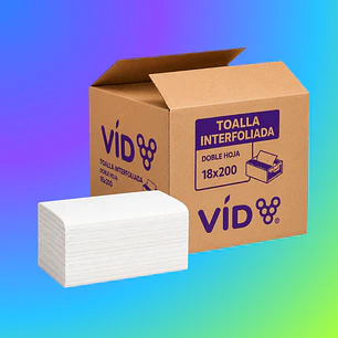 TOALLA INTERFOLIADA VID CAJA DOBLE HOJA 18X200