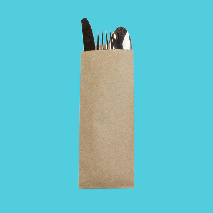 Saco kraft para cubierto 100un 1