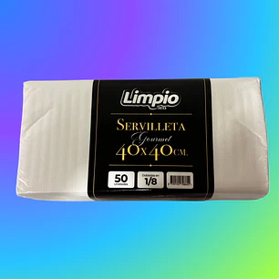 Servilleta 40 x 40 cm Premium – Blanca – 50 Unidades