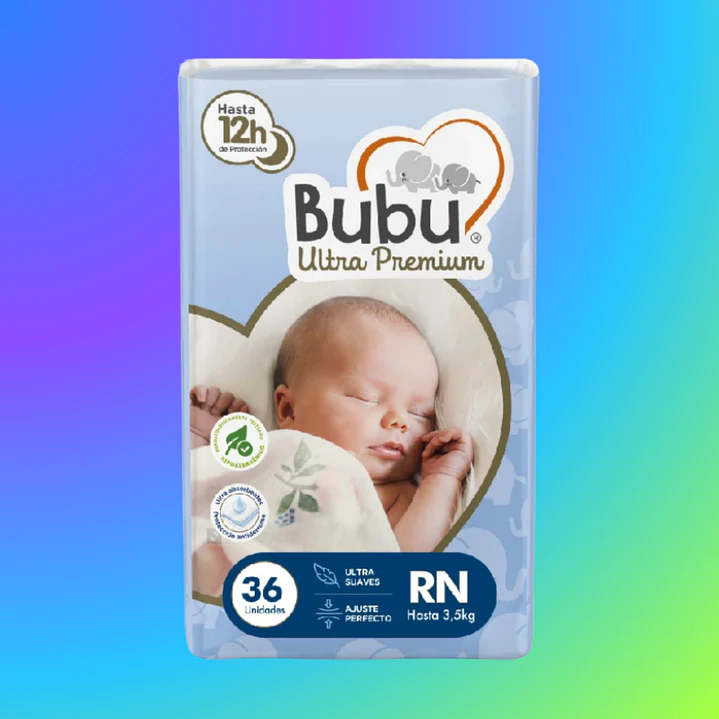 Pañal BUBU Recién Nacido (RN) – 36 Unidades 1