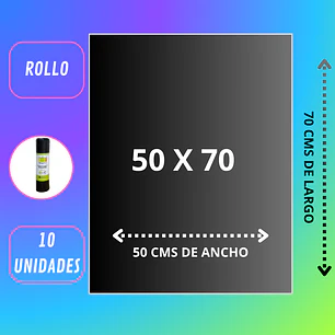 BOLSA DE BASURA 50 X 70 EN ROLLO 10u