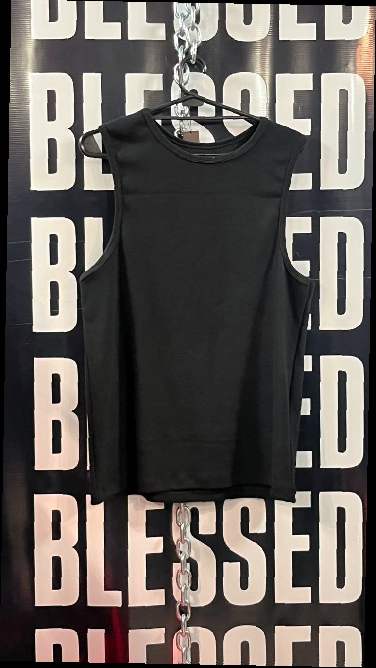 Musculosa Negra Ajustada