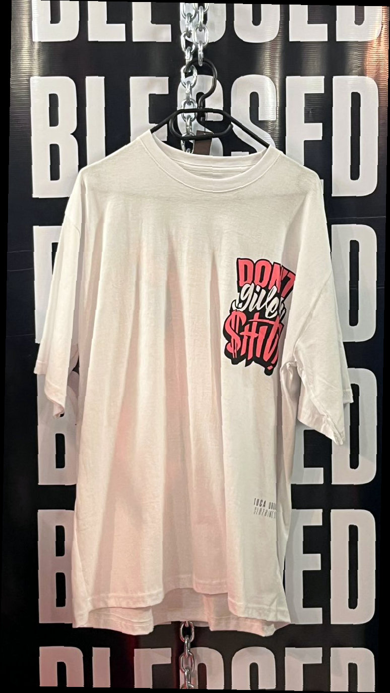 Remera Oversize Blanca Don't Give
