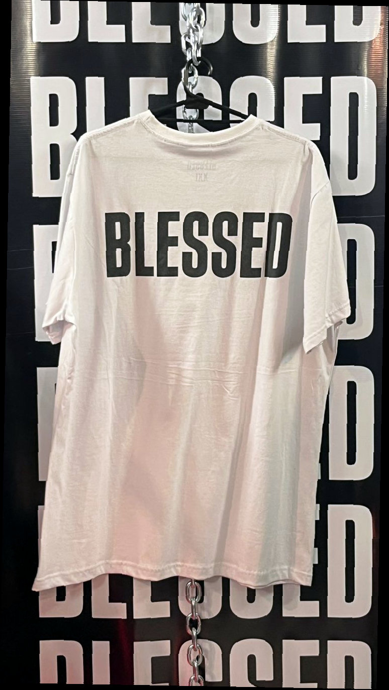 Remera Oversize Blanca BLESSED — 2