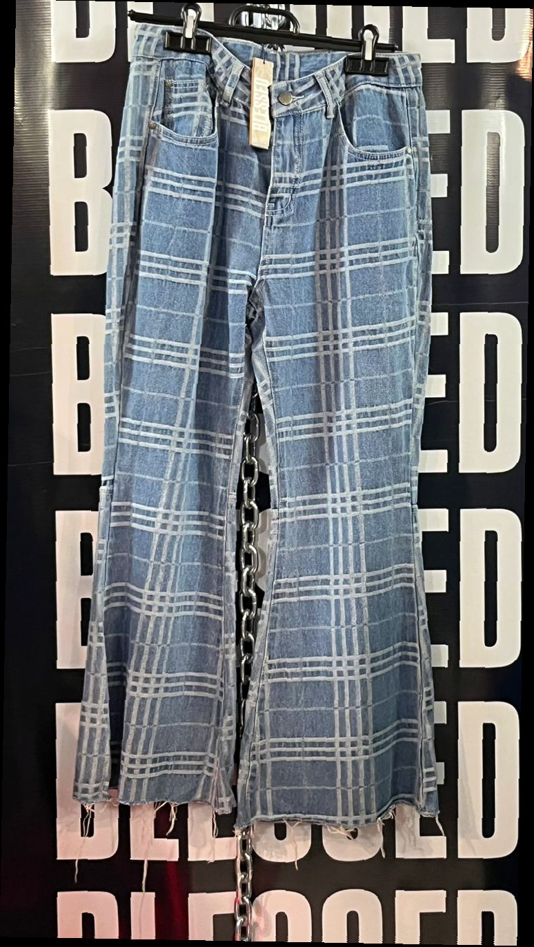 Jean Wide Leg Cuadrille Azul