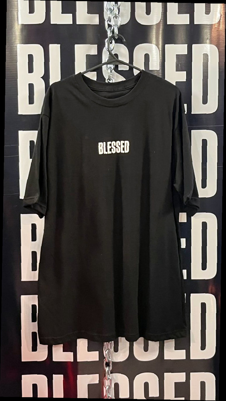 Remera Negra BLESSED Logo