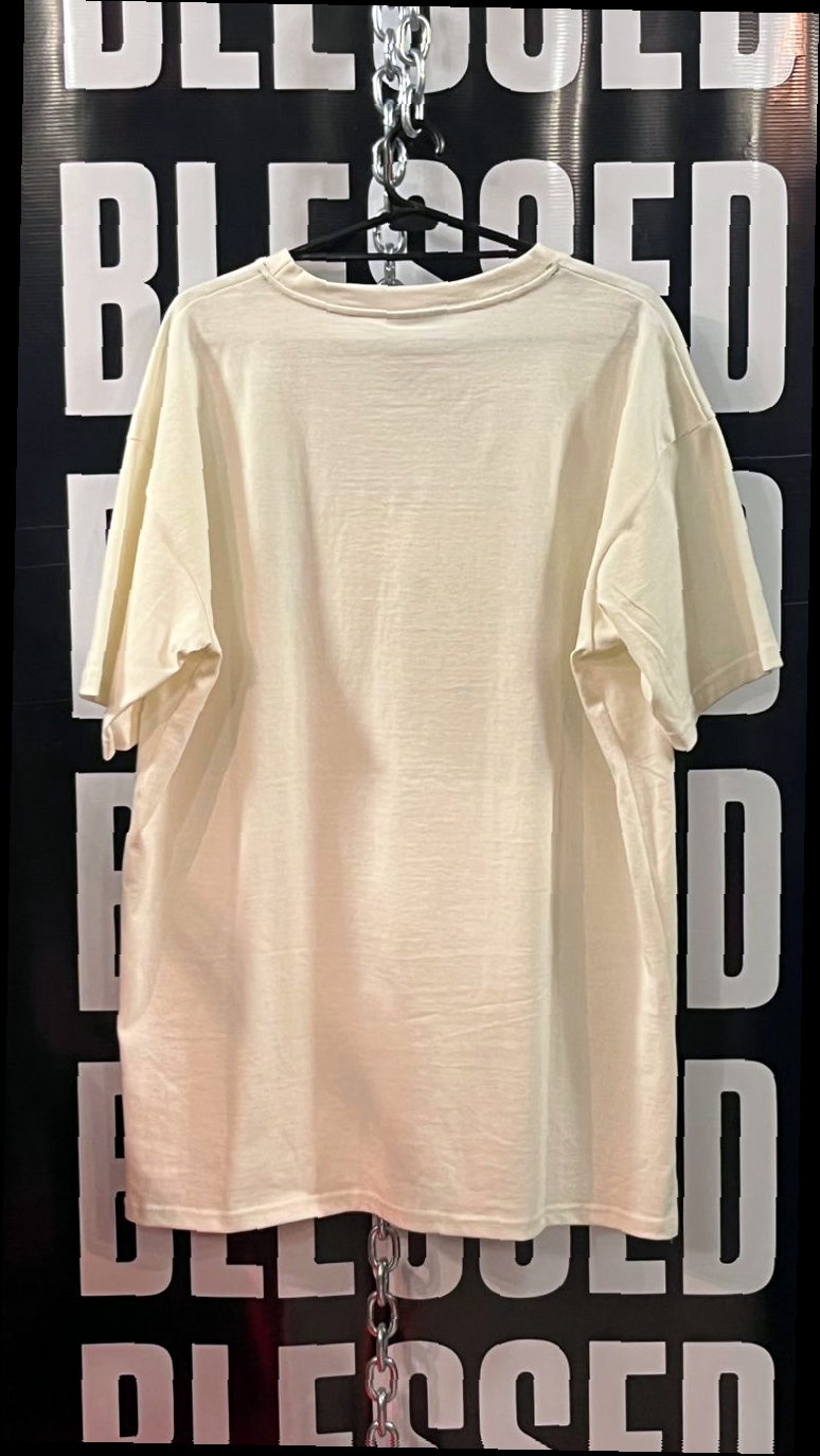 Remera Oversize Crema Racing Logo — 2