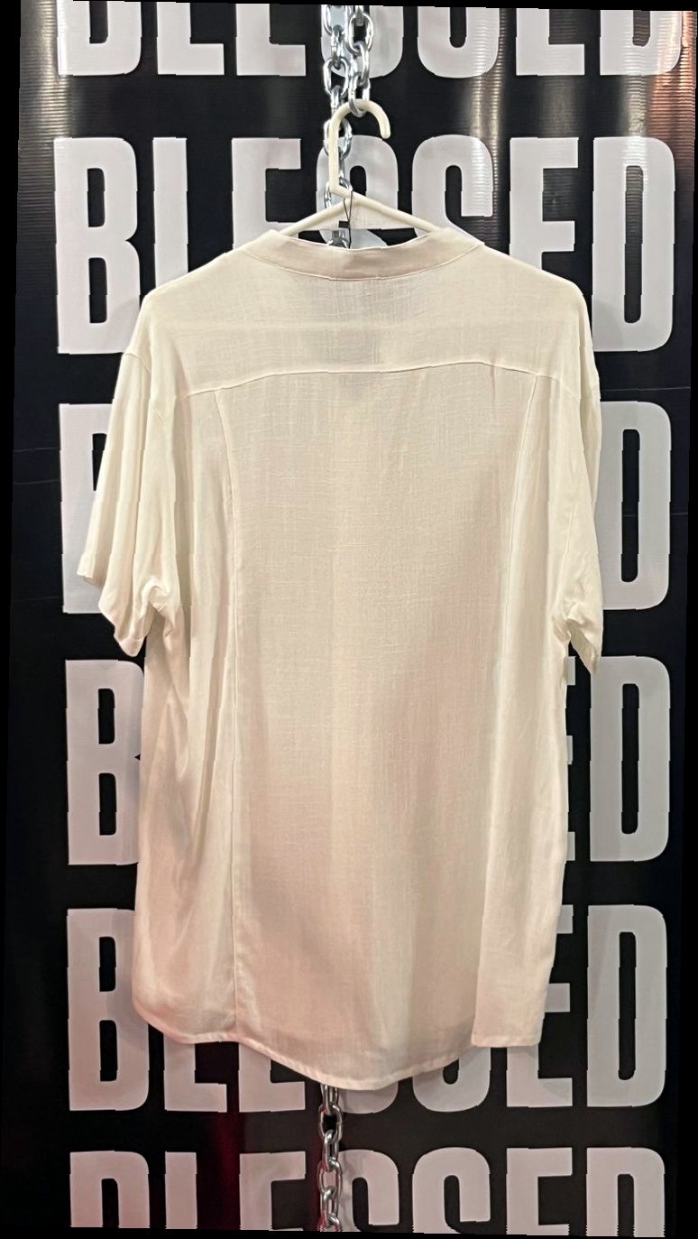 Camisa Crema Lisa