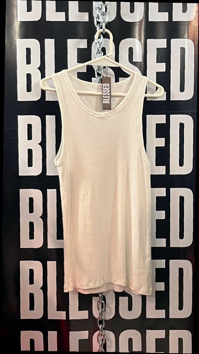 Musculosa Blanca Acanalada