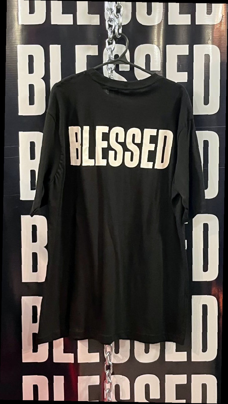 Remera Negra BLESSED Logo — 2