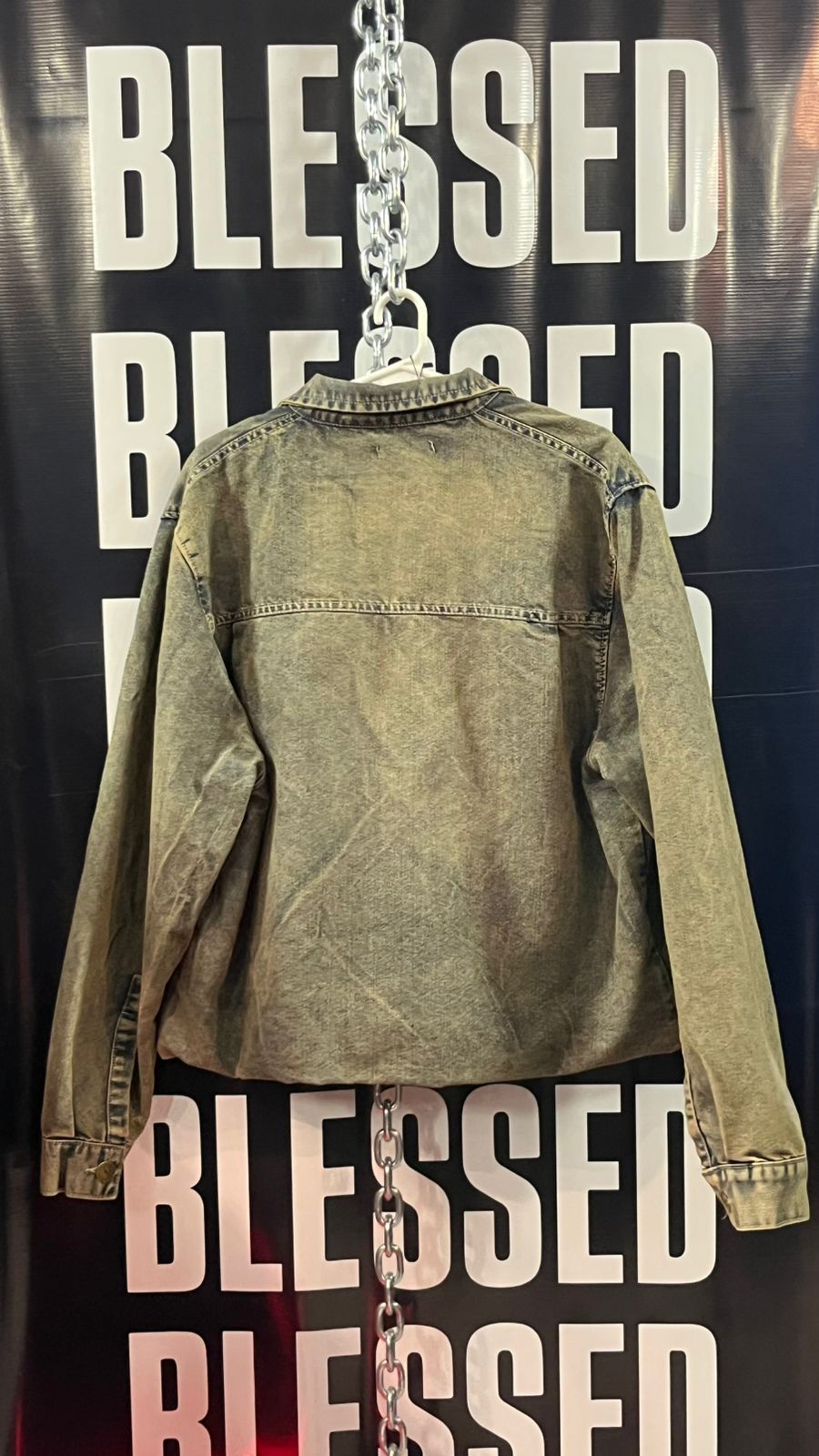 Campera Denim Verde Kaki — 2