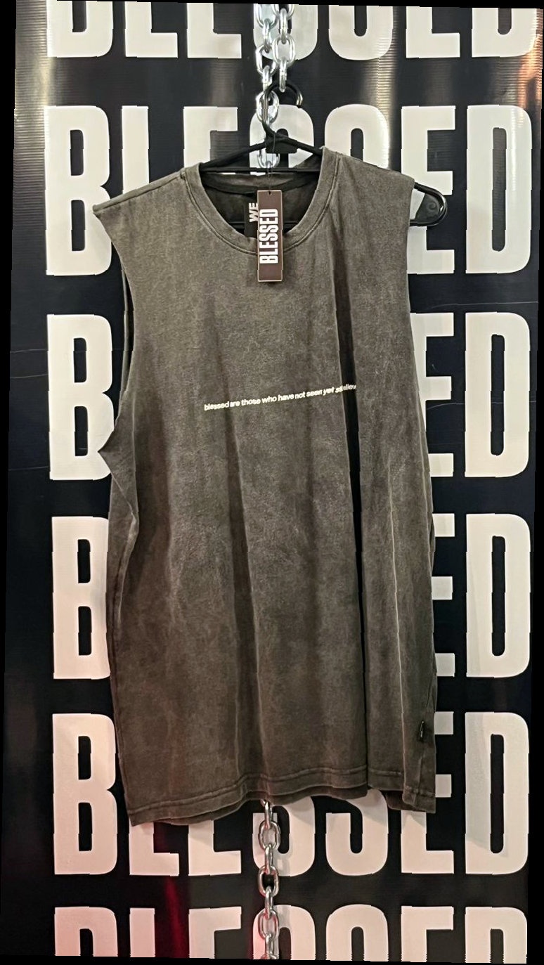 Musculosa Acid Wash Gris Blessed