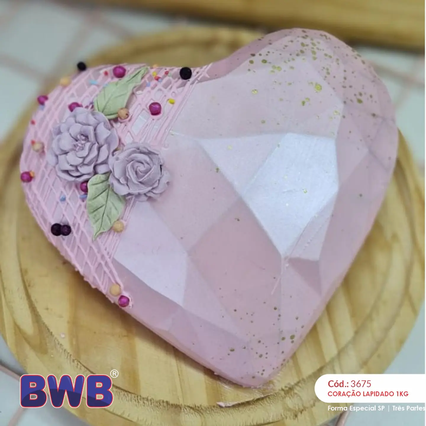 CORAZÓN GEOMETRICO 1KG - FORMA 3 PARTES SP 3