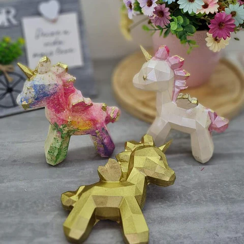 UNICORNIO GEOMETRICO GRANDE - FORMA 3 PARTES SP