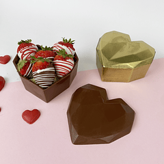 PORTA JOYA CORAZÓN GEOMETRICO - FORMA 3 PARTES