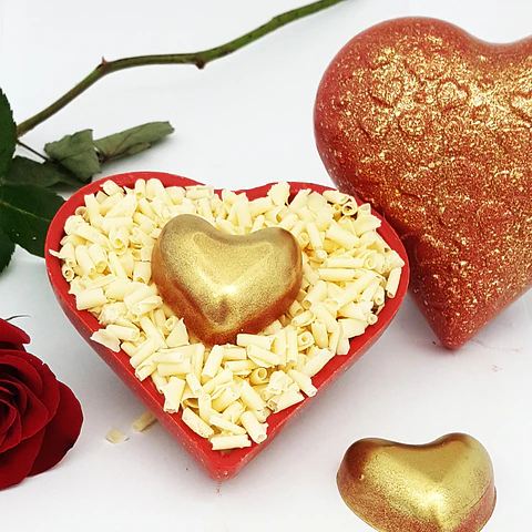 CORAZÓN CON DISEÑO DE CORAZÓN - FORMA 3 PARTES