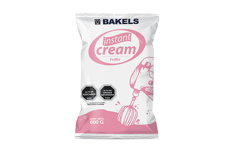 INSTANT CREAM FRUTILLA 600GR BAKELS