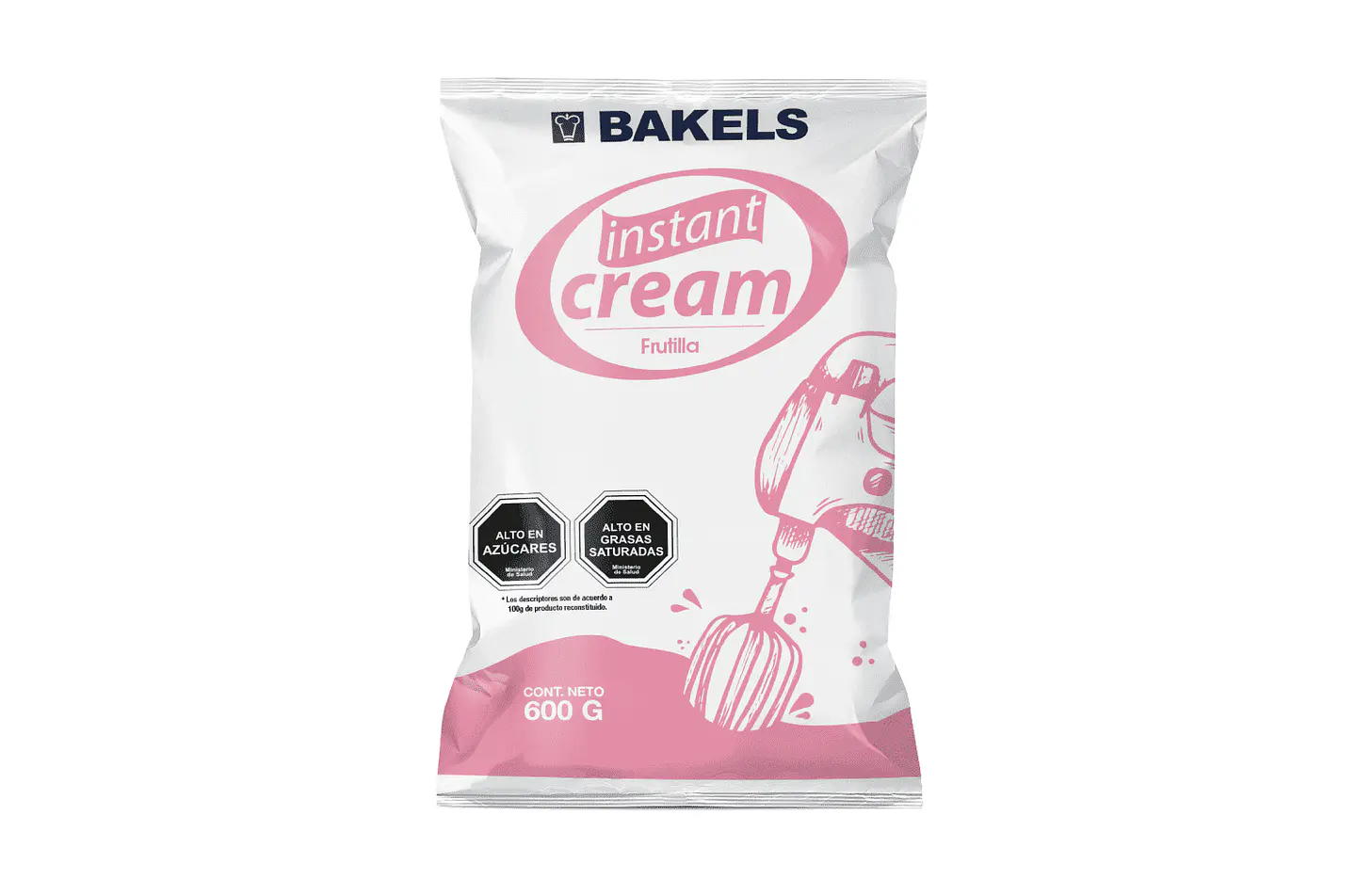 INSTANT CREAM FRUTILLA 600GR BAKELS 1